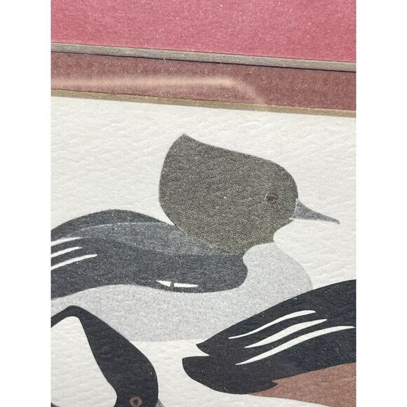 Framed Vintage Waterfowl Bird Prints Ducks And Cranes One Signed W Morgan - Picture 8 of 9